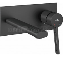 Смеситель для раковины Wellsee ONCE! and forever 182412001 С ВНУТРЕННЕЙ ЧАСТЬЮ, чеоный матовый