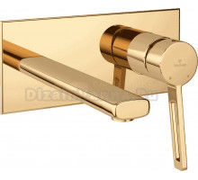 Смеситель для раковины Wellsee ONCE! and forever 182413001 С ВНУТРЕННЕЙ ЧАСТЬЮ, золото