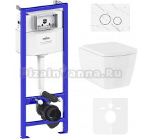 Комплект Lavinia Boho Унитаз подвесной Aveo Rimless 3306101R + Крышка-сиденье Aveo 33290600 с микролифтом + Инсталляция RelFix 38010010 + Кнопка RelFix 38050904 statuary