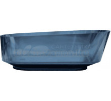 Акриловая ванна Abber Kristall AT9706 Saphir 170x80 см, отдельностоящая, синяя, овальная, с донным клапаном