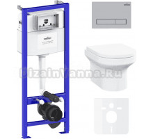 Комплект Lavinia Boho Унитаз подвесной Grance Hill Rimless 3307101R + Крышка-сиденье Grance Hill 33290700 с микролифтом + Инсталляция RelFix 38010010 + Кнопка RelFix 380501MC матовый хром