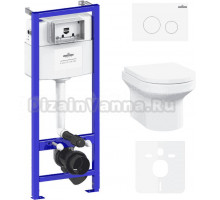 Комплект Lavinia Boho Унитаз подвесной Grance Hill Rimless 3307101R + Крышка-сиденье Grance Hill 33290700 с микролифтом + Инсталляция RelFix 38010010 + Кнопка RelFix 3805002W белая