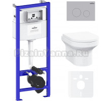 Комплект Lavinia Boho Унитаз подвесной Grance Hill Rimless 3307101R + Крышка-сиденье Grance Hill 33290700 с микролифтом + Инсталляция RelFix 38010010 + Кнопка RelFix 380502MC матовый хром