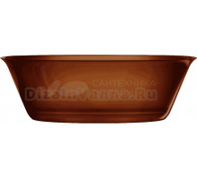 Акриловая ванна Abber Kristall AT9707 Opal 170x75 см, отдельностоящая, коричневая, овальная, с донным клапаном