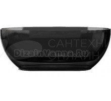 Акриловая ванна Abber Kristall AT9703 Onyx 170x75 см, отдельностоящая, черная, овальная, с донным клапаном