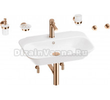 Комплект 9 в 1 Wellsee Eclatant 201007479 глянцевый белый, розовое золото