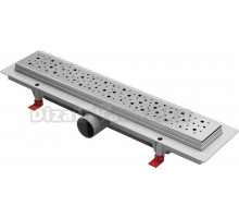 Душевой трап (лоток) Creto Quadro CRE-550 QN 55 см, решетка хром, с сифоном