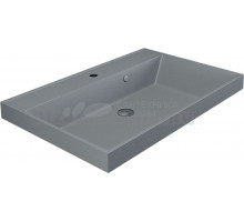 Мебельная раковина Uperwood Classic Quartz 70 накладная, матовая серая, прямоугольная