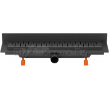 Душевой трап (лоток) Creto Snake CRE-450 SB-P 45 см, решетка черная, с сифоном