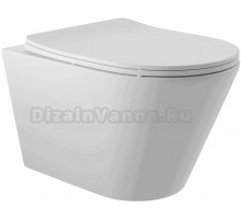 Унитаз подвесной Aqueduto Cone CON0120 с ершиком Ridder Gaudy Gaudy 2231402 розовый