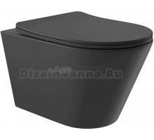 Унитаз подвесной Aqueduto Cone CON0140 матовый черный, с ершиком Ridder Gaudy Gaudy 2231414 оранжевый