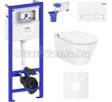 Комплект Lavinia Boho Унитаз подвесной Smart V-Clean 3359102R с микролифтом + Инсталляция RelFix 38010010 + Кнопка RelFix 3805001W + Дозатор RelFix 38040010