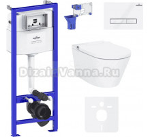 Комплект Lavinia Boho Унитаз подвесной Smart V-Clean 3359102R с микролифтом + Инсталляция RelFix 38010010 + Кнопка RelFix 3805003W + Дозатор RelFix 38040010