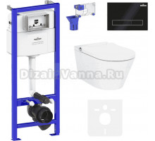 Комплект Lavinia Boho Унитаз подвесной Smart V-Clean 3359102R с микролифтом + Инсталляция RelFix 38010010 + Кнопка RelFix 38050801 + Дозатор RelFix 38040010