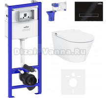 Комплект Lavinia Boho Унитаз подвесной Smart V-Clean 3359102R с микролифтом + Инсталляция RelFix 38010010 + Кнопка RelFix 3805003B + Дозатор RelFix 38040010