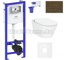Комплект Lavinia Boho Унитаз подвесной Smart V-Clean 3359102R с микролифтом + Инсталляция RelFix 38010010 + Кнопка RelFix 3805005T + Дозатор RelFix 38040010
