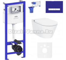 Комплект Lavinia Boho Унитаз подвесной Smart V-Clean 3359102R с микролифтом + Инсталляция RelFix 38010010 + Кнопка RelFix 3805005V + Дозатор RelFix 38040010