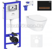 Комплект Lavinia Boho Унитаз подвесной Smart V-Clean 3359102R с микролифтом + Инсталляция RelFix 38010010 + Кнопка RelFix 38050602 + Дозатор RelFix 38040010