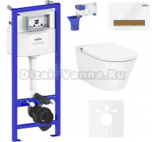 Комплект Lavinia Boho Унитаз подвесной Smart V-Clean 3359102R с микролифтом + Инсталляция RelFix 38010010 + Кнопка RelFix 38050603 + Дозатор RelFix 38040010