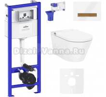 Комплект Lavinia Boho Унитаз подвесной Smart V-Clean 3359102R с микролифтом + Инсталляция RelFix 38010010 + Кнопка RelFix 38050703 + Дозатор RelFix 38040010