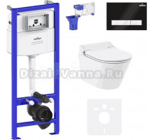Комплект Lavinia Boho Унитаз подвесной Smart V-Clean 335901RS с микролифтом + Инсталляция RelFix 38010010 + Кнопка RelFix 38050601 + Дозатор RelFix 38040010