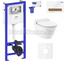 Комплект Lavinia Boho Унитаз подвесной Smart V-Clean 335901RS с микролифтом + Инсталляция RelFix 38010010 + Кнопка RelFix 38050603 + Дозатор RelFix 38040010