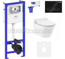 Комплект Lavinia Boho Унитаз подвесной Smart V-Clean 335901RS с микролифтом + Инсталляция RelFix 38010010 + Кнопка RelFix 3805003B + Дозатор RelFix 38040010