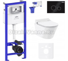 Комплект Lavinia Boho Унитаз подвесной Smart V-Clean 335901RS с микролифтом + Инсталляция RelFix 38010010 + Кнопка RelFix 3805004B + Дозатор RelFix 38040010