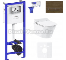 Комплект Lavinia Boho Унитаз подвесной Smart V-Clean 335901RS с микролифтом + Инсталляция RelFix 38010010 + Кнопка RelFix 3805005T + Дозатор RelFix 38040010