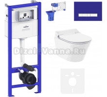 Комплект Lavinia Boho Унитаз подвесной Smart V-Clean 335901RS с микролифтом + Инсталляция RelFix 38010010 + Кнопка RelFix 3805005V + Дозатор RelFix 38040010