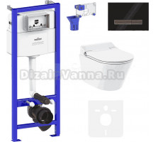 Комплект Lavinia Boho Унитаз подвесной Smart V-Clean 335901RS с микролифтом + Инсталляция RelFix 38010010 + Кнопка RelFix 38050702 + Дозатор RelFix 38040010