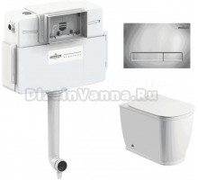 Комплект Lavinia Boho Унитаз приставной Bell Pro 33014040 + Крышка-сиденье Bell Pro 33290100 с микролифтом + Бачок скрытого монтажа RelFix 38020010 + Кнопка RelFix 3805001C