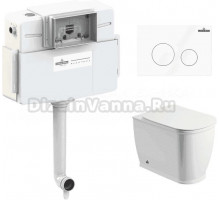 Комплект Lavinia Boho Унитаз приставной Bell Pro 33014040 + Крышка-сиденье Bell Pro 33290100 с микролифтом + Бачок скрытого монтажа RelFix 38020010 + Кнопка RelFix 3805002W