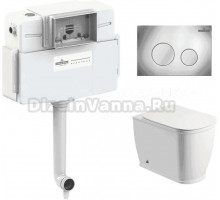 Комплект Lavinia Boho Унитаз приставной Bell Pro 33014040 + Крышка-сиденье Bell Pro 33290100 с микролифтом + Бачок скрытого монтажа RelFix 38020010 + Кнопка RelFix 3805002C