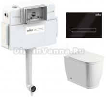 Комплект Lavinia Boho Унитаз приставной Bell Pro 33014040 + Крышка-сиденье Bell Pro 33290100 с микролифтом + Бачок скрытого монтажа RelFix 38020010 + Кнопка RelFix 3805003B