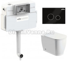 Комплект Lavinia Boho Унитаз приставной Bell Pro 33014040 + Крышка-сиденье Bell Pro 33290100 с микролифтом + Бачок скрытого монтажа RelFix 38020010 + Кнопка RelFix 3805004B