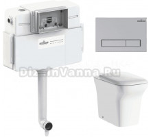 Комплект Lavinia Boho Унитаз приставной Bristol 33054040 + Крышка-сиденье Bristol 33290500 с микролифтом + Бачок скрытого монтажа RelFix 38020010 + Кнопка RelFix 380501MC