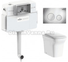 Комплект Lavinia Boho Унитаз приставной Bristol 33054040 + Крышка-сиденье Bristol 33290500 с микролифтом + Бачок скрытого монтажа RelFix 38020010 + Кнопка RelFix 3805002C