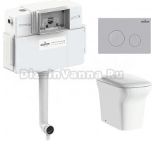 Комплект Lavinia Boho Унитаз приставной Bristol 33054040 + Крышка-сиденье Bristol 33290500 с микролифтом + Бачок скрытого монтажа RelFix 38020010 + Кнопка RelFix 380502MC