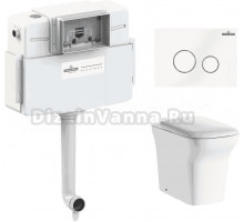 Комплект Lavinia Boho Унитаз приставной Bristol 33054040 + Крышка-сиденье Bristol 33290500 с микролифтом + Бачок скрытого монтажа RelFix 38020010 + Кнопка RelFix 3805004W