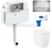 Комплект Lavinia Boho Унитаз приставной Bell Pro 33014040 + Крышка-сиденье Bell Pro 33290100 с микролифтом + Бачок скрытого монтажа RelFix 38020010 + Кнопка RelFix 3805001C + Дозатор RelFix 38040010