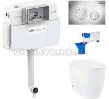Комплект Lavinia Boho Унитаз приставной Bell Pro 33014040 + Крышка-сиденье Bell Pro 33290100 с микролифтом + Бачок скрытого монтажа RelFix 38020010 + Кнопка RelFix 3805002C + Дозатор RelFix 38040010
