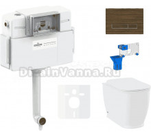 Комплект Lavinia Boho Унитаз приставной Bell Pro 33014040 + Крышка-сиденье Bell Pro 33290100 с микролифтом + Бачок скрытого монтажа RelFix 38020010 + Кнопка RelFix 3805005T + Дозатор RelFix 38040010