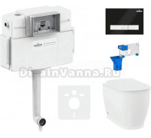 Комплект Lavinia Boho Унитаз приставной Bell Pro 33014040 + Крышка-сиденье Bell Pro 33290100 с микролифтом + Бачок скрытого монтажа RelFix 38020010 + Кнопка RelFix 38050601 + Дозатор RelFix 38040010