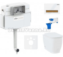Комплект Lavinia Boho Унитаз приставной Bell Pro 33014040 + Крышка-сиденье Bell Pro 33290100 с микролифтом + Бачок скрытого монтажа RelFix 38020010 + Кнопка RelFix 38050603 + Дозатор RelFix 38040010