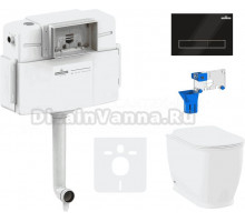 Комплект Lavinia Boho Унитаз приставной Bell Pro 33014040 + Крышка-сиденье Bell Pro 33290100 с микролифтом + Бачок скрытого монтажа RelFix 38020010 + Кнопка RelFix 38050801 + Дозатор RelFix 38040010