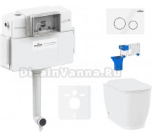 Комплект Lavinia Boho Унитаз приставной Bell Pro 33014040 + Крышка-сиденье Bell Pro 33290100 с микролифтом + Бачок скрытого монтажа RelFix 38020010 + Кнопка RelFix 38050804 + Дозатор RelFix 38040010