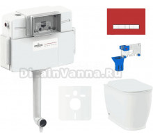 Комплект Lavinia Boho Унитаз приставной Bell Pro 33014040 + Крышка-сиденье Bell Pro 33290100 с микролифтом + Бачок скрытого монтажа RelFix 38020010 + Кнопка RelFix 3805005R + Дозатор RelFix 38040010