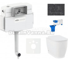 Комплект Lavinia Boho Унитаз приставной Bell Pro 33014040 + Крышка-сиденье Bell Pro 33290100 с микролифтом + Бачок скрытого монтажа RelFix 38020010 + Кнопка RelFix 38050901 + Дозатор RelFix 38040010
