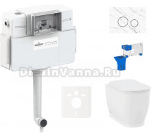 Комплект Lavinia Boho Унитаз приставной Bell Pro 33014040 + Крышка-сиденье Bell Pro 33290100 с микролифтом + Бачок скрытого монтажа RelFix 38020010 + Кнопка RelFix 38050904 + Дозатор RelFix 38040010